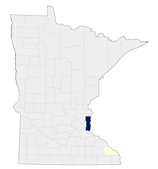 White Ibis county map