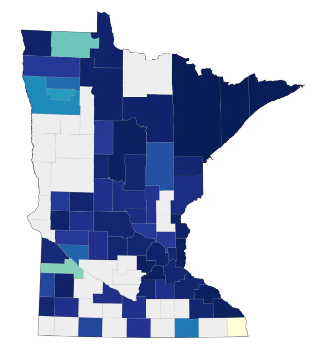 White-winged Scoter county map