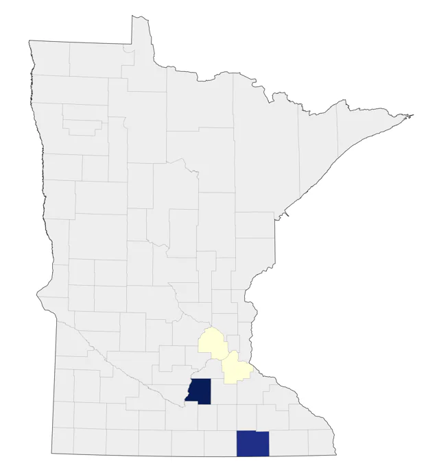 Whooper Swan county map