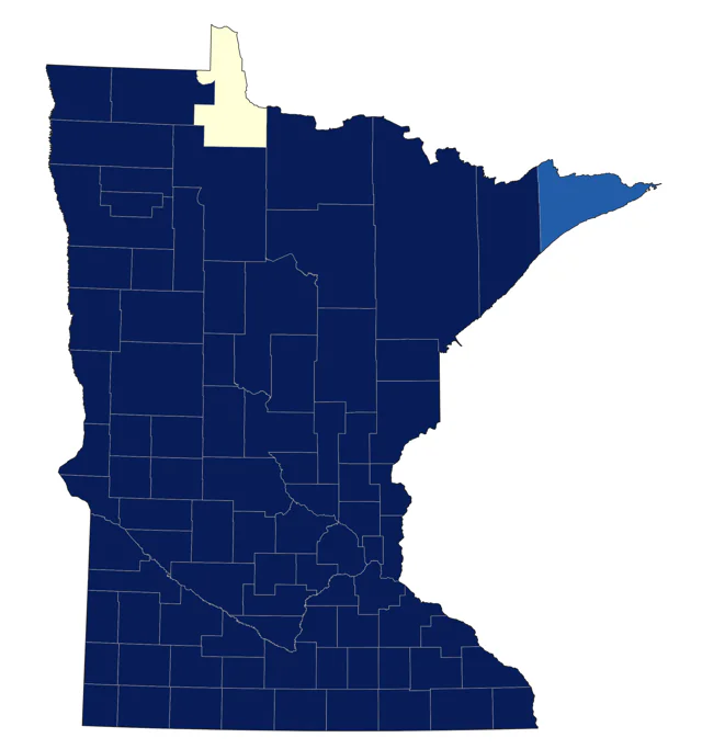 Wild Turkey county map