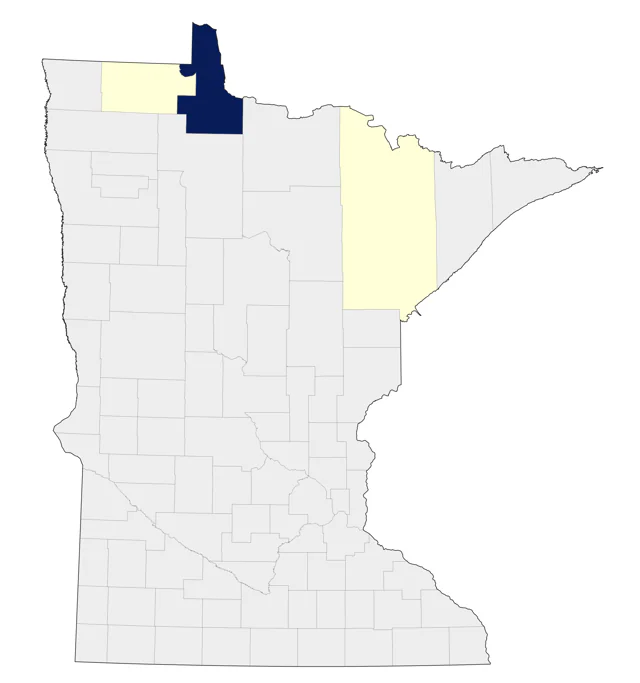 Willow Ptarmigan county map