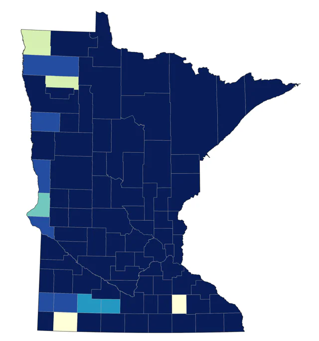 Wood Thrush county map