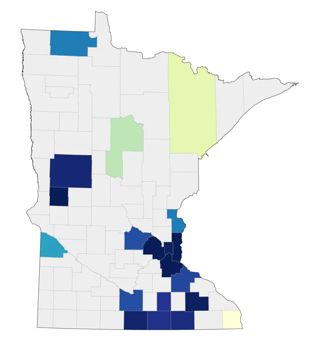 Yellow-crowned Night Heron county map