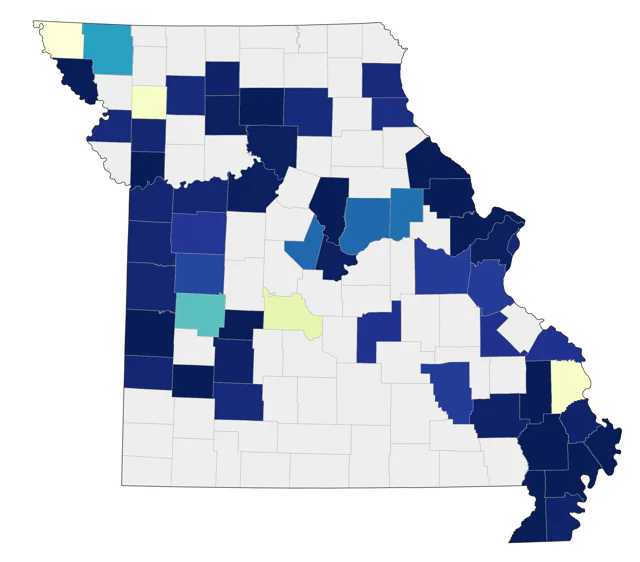 American Black Duck county map