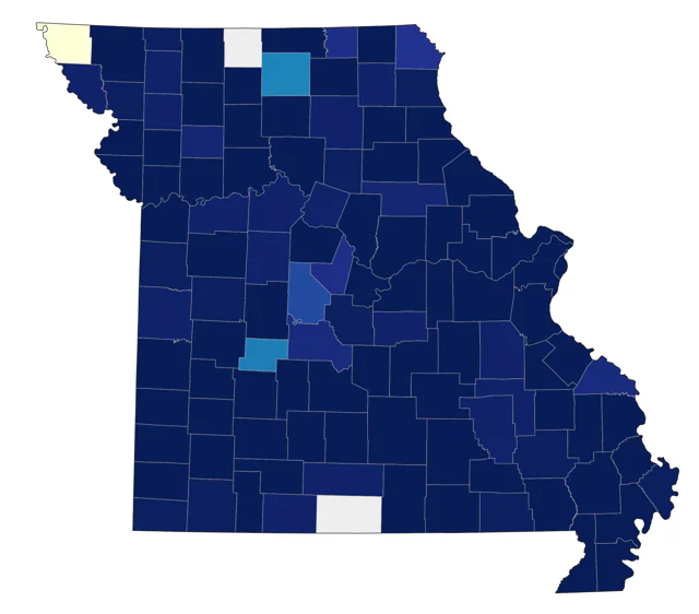 American Woodcock county map