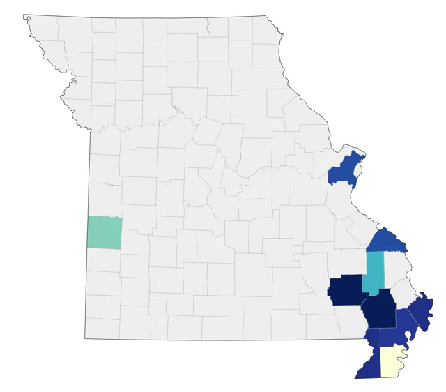 Anhinga county map