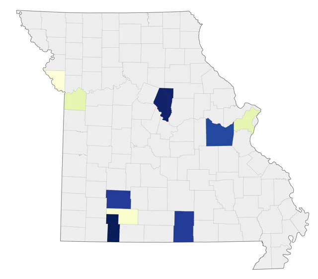 Anna's Hummingbird county map