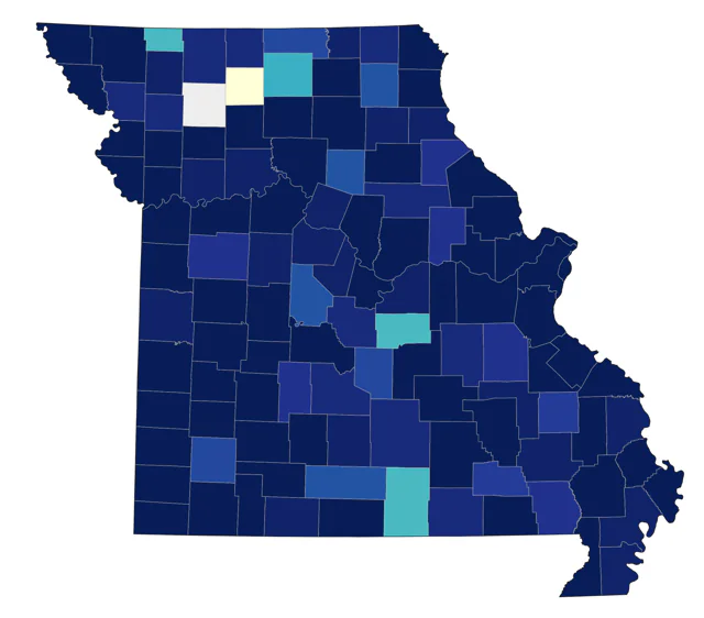 Bank Swallow county map