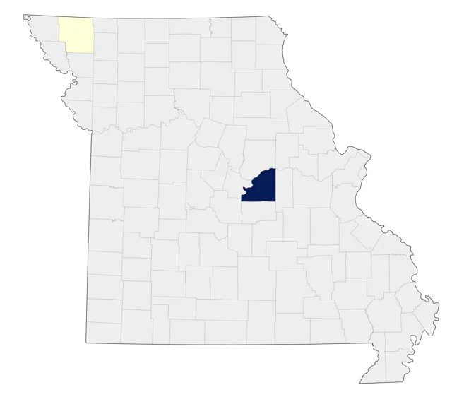 Black-billed Magpie county map