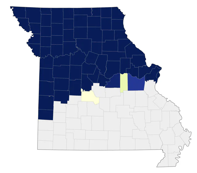 Black-capped Chickadee county map