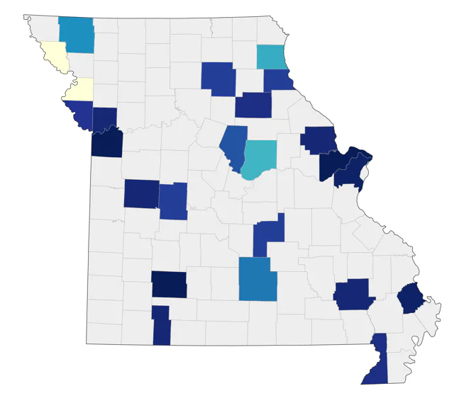Black Scoter county map