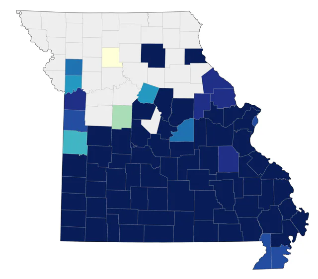 Black Vulture county map