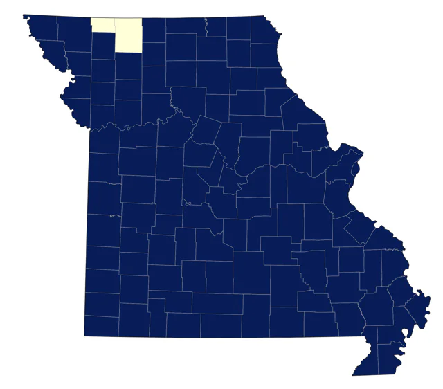 Blue-gray Gnatcatcher county map