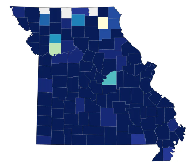 Broad-winged Hawk county map