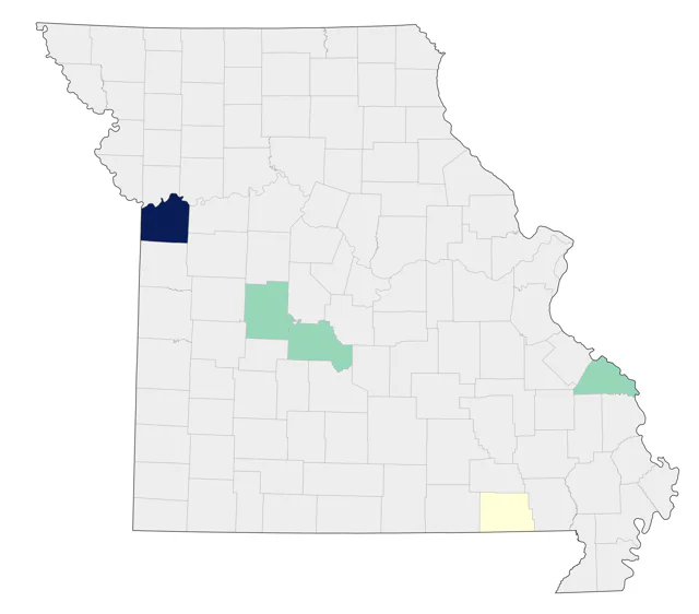 Brown Booby county map