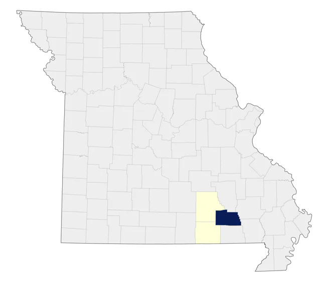 Brown-headed Nuthatch county map