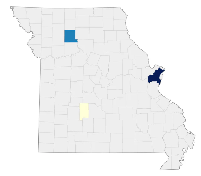 Bullock's Oriole county map