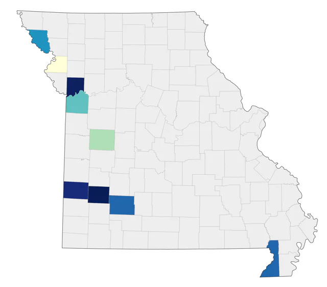 Burrowing Owl county map