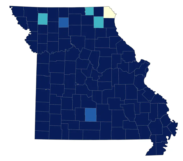 Chimney Swift county map