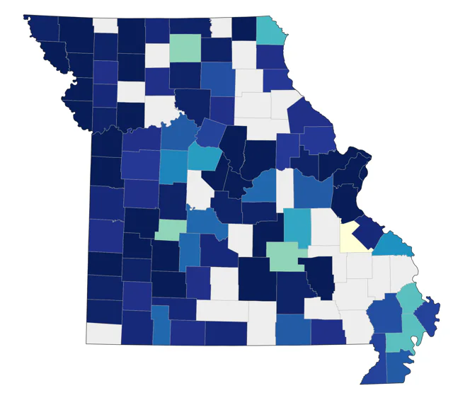 Clay-colored Sparrow county map
