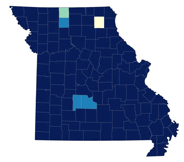 Cliff Swallow county map