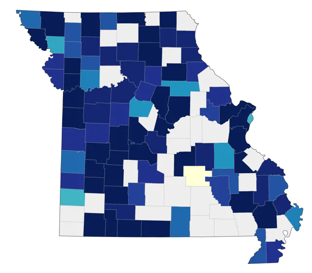 Common Loon county map