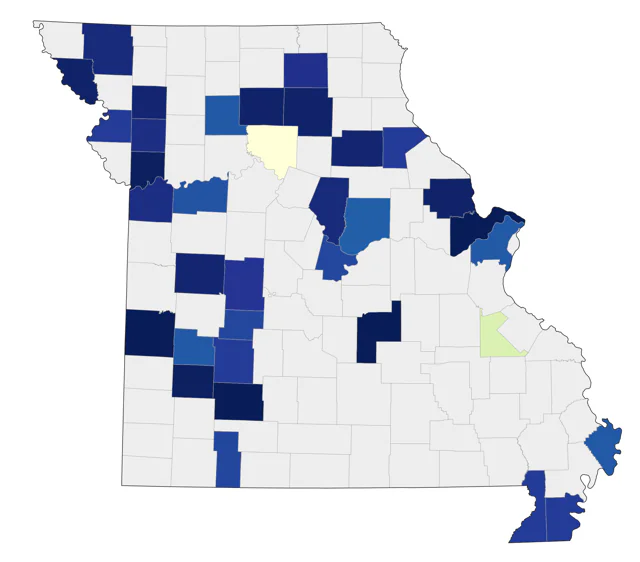 Common Tern county map