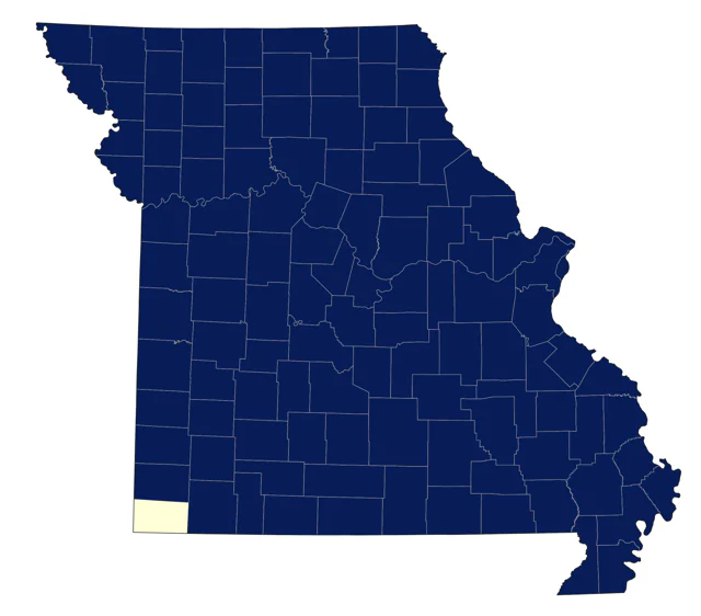 Common Yellowthroat county map