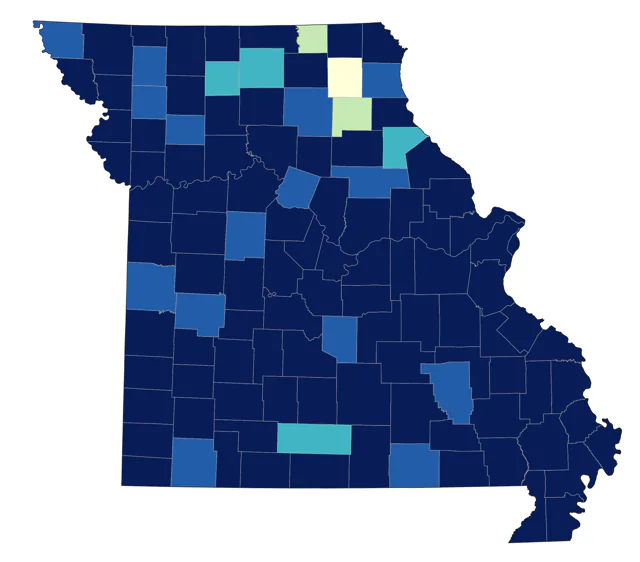 Cooper's Hawk county map