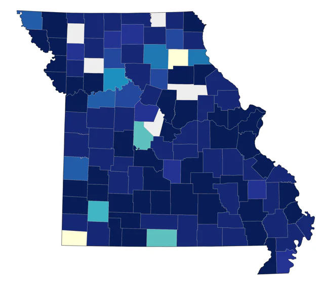 Eastern Screech-Owl county map