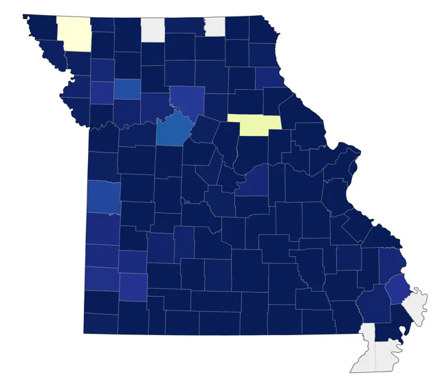 Eastern Whip-poor-will county map