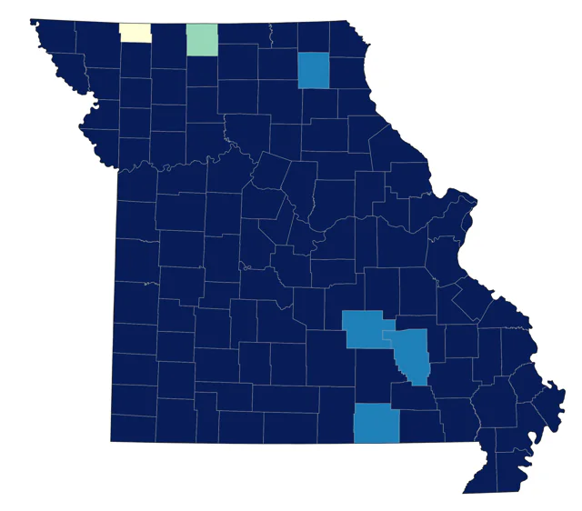 Eurasian Collared-Dove county map