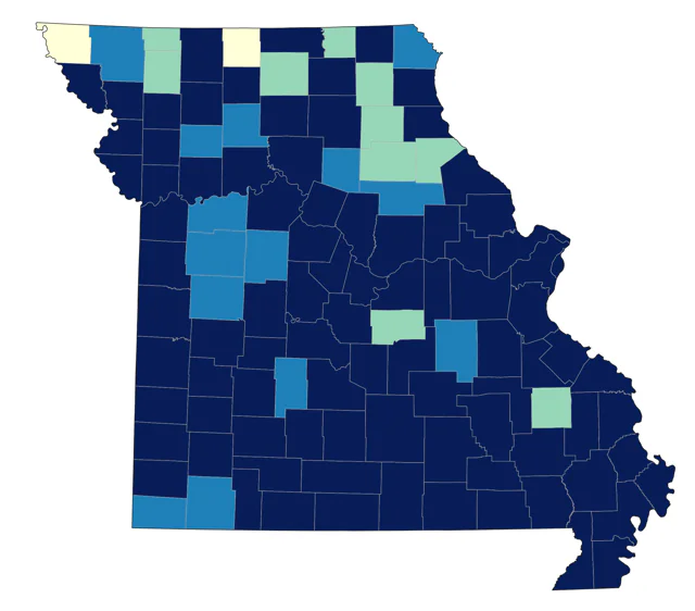 Fox Sparrow county map