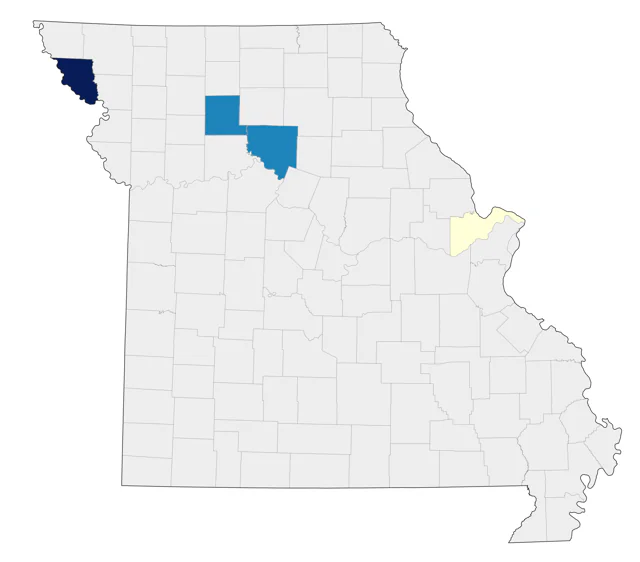 Garganey county map