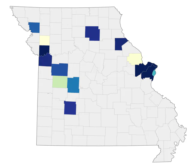 Glaucous Gull county map