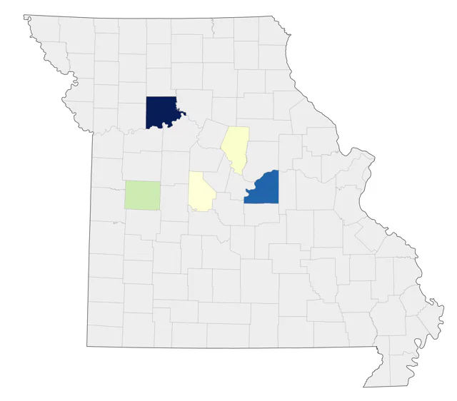 Golden-crowned Sparrow county map