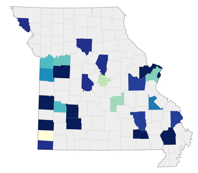 Graylag Goose county map