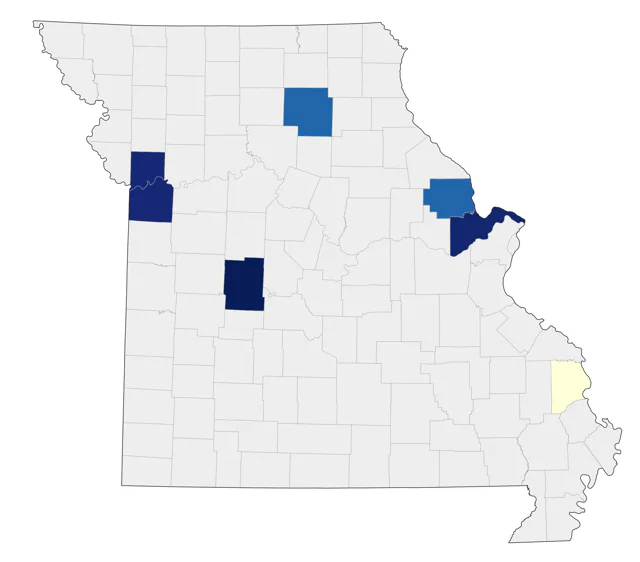 Great Black-backed Gull county map