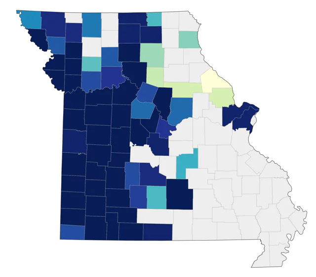 Great-tailed Grackle county map