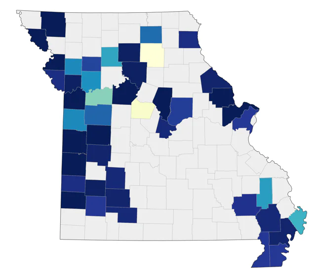 Hudsonian Godwit county map