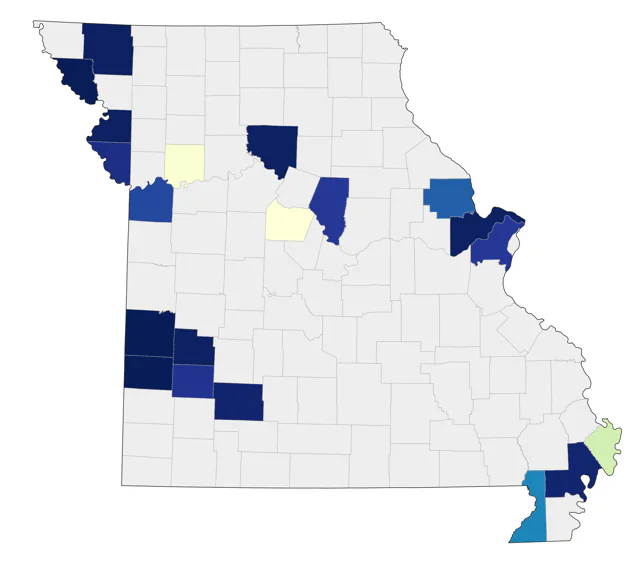 Hudsonian Whimbrel county map