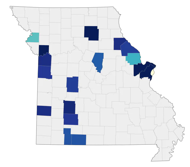 Iceland Gull county map