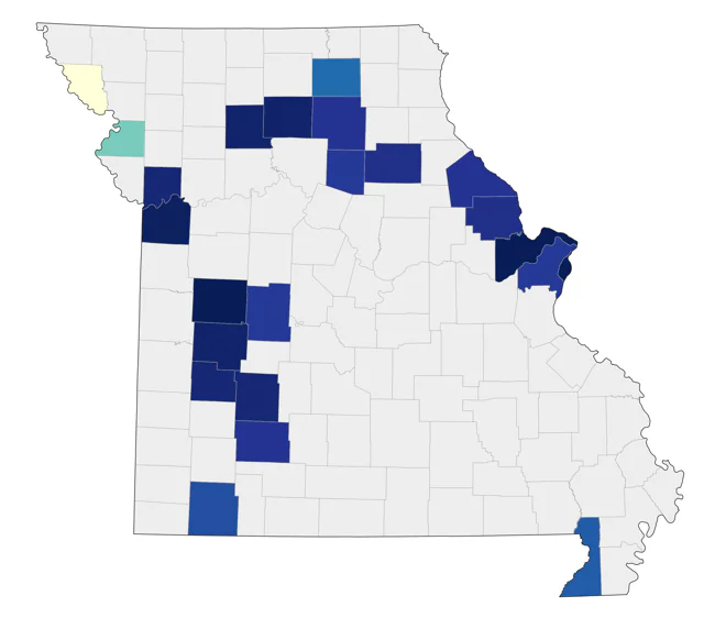 Laughing Gull county map
