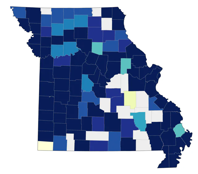 Lesser Yellowlegs county map
