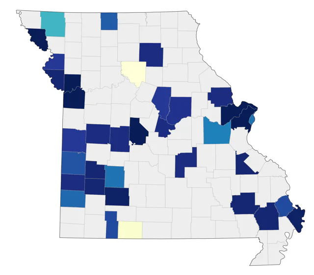 Long-tailed Duck county map