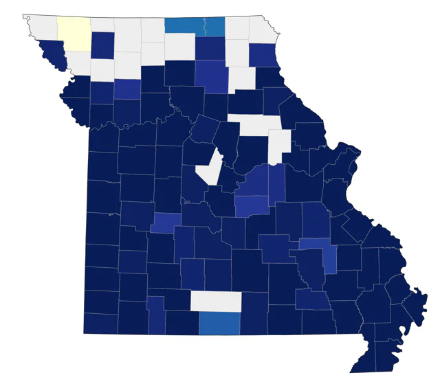 Mississippi Kite county map