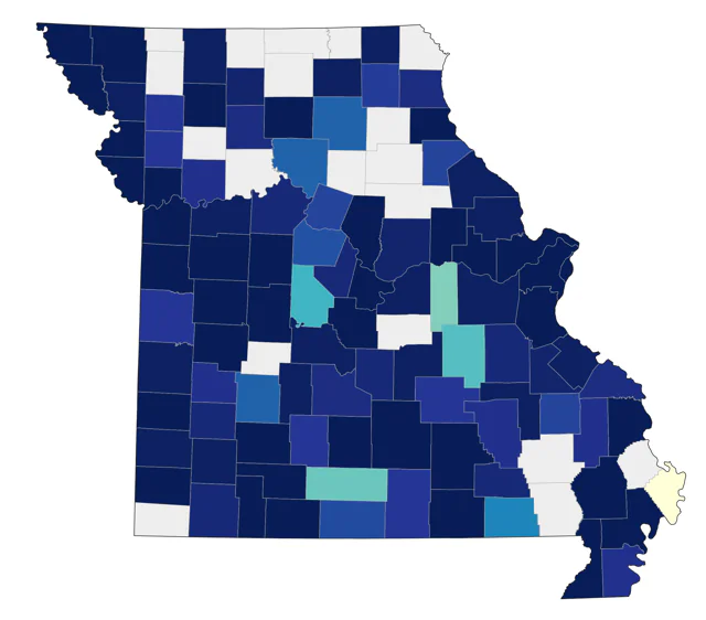 Mourning Warbler county map