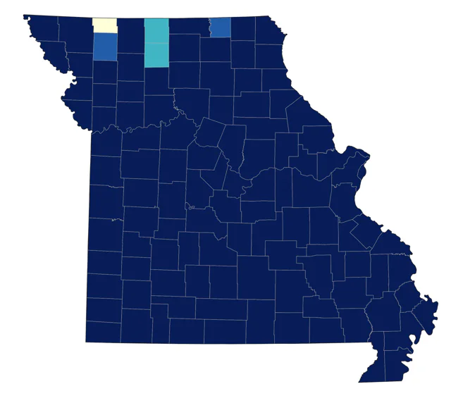 Northern Rough-winged Swallow county map
