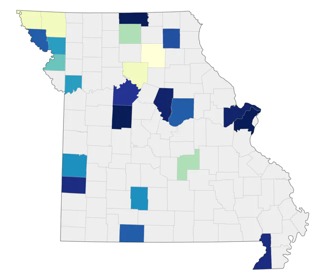 Northern Saw-whet Owl county map