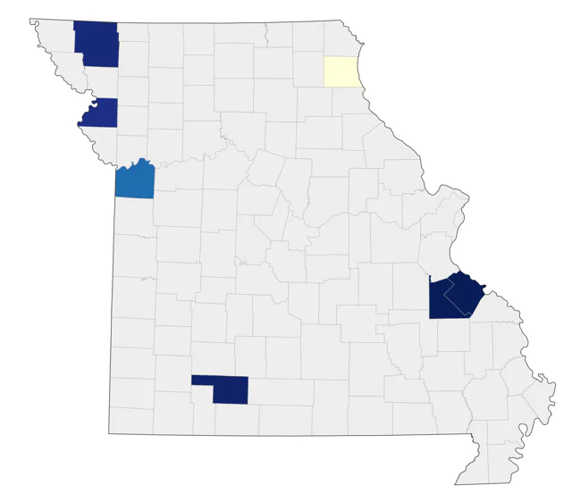 Pine Grosbeak county map